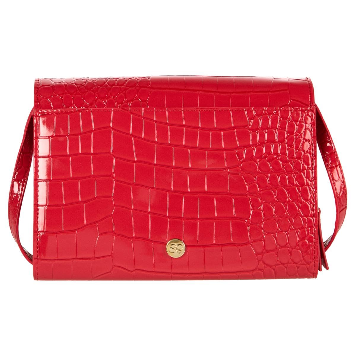 Samantha Brown To-Go Faux Croco Wallet Crossbody