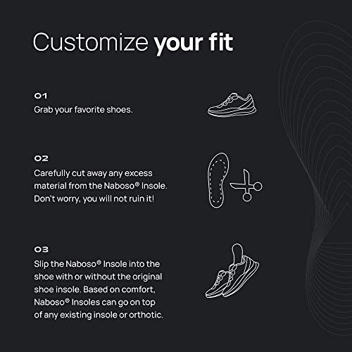 Naboso Activation Sensory Insole, Thin Men's and Women's Textured Anti-Fatigue Shoe Inserts That Best Stimulate The Feet to Improve Posture, Balance, and Foot Strength.