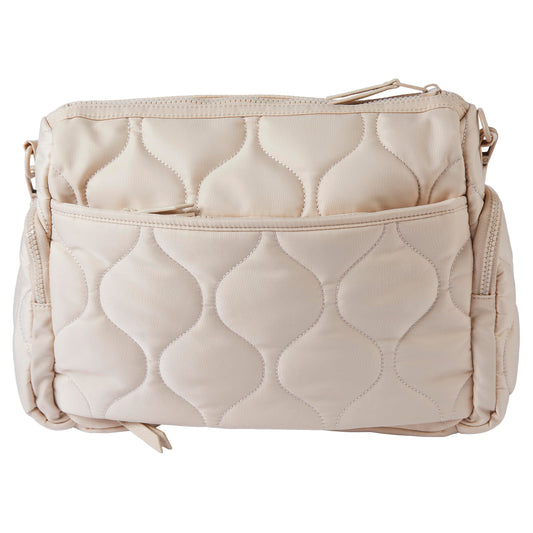 Samantha Brown To-Go Quilted Cargo Crossbody, Bone
