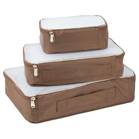 Samantha Brown 3-piece Packing Cubes (Taupe)