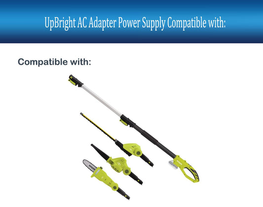 UpBright 25.2V 1400mA AC/DC Adapter Compatible with Snow Sun Joe SnowJoe SunJoe GTS4001C GTS4002C 24V-SB10-LTE 24V-TLR-LTE Lawn Trimmer 24VBAT-LTE 24V Li-Ion Battery iCHRG24-AC 24VCHRG JLH292521400U
