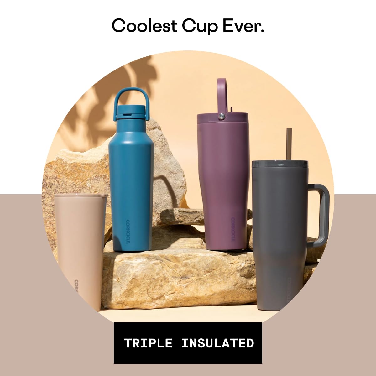 Corkcicle Classic Triple Insulated Coffee Mug with Lid