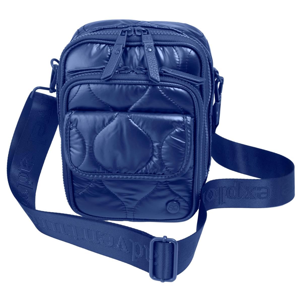 Samantha Brown To-Go Crossbody with Built-in RFID Wallet, Metallic Blue