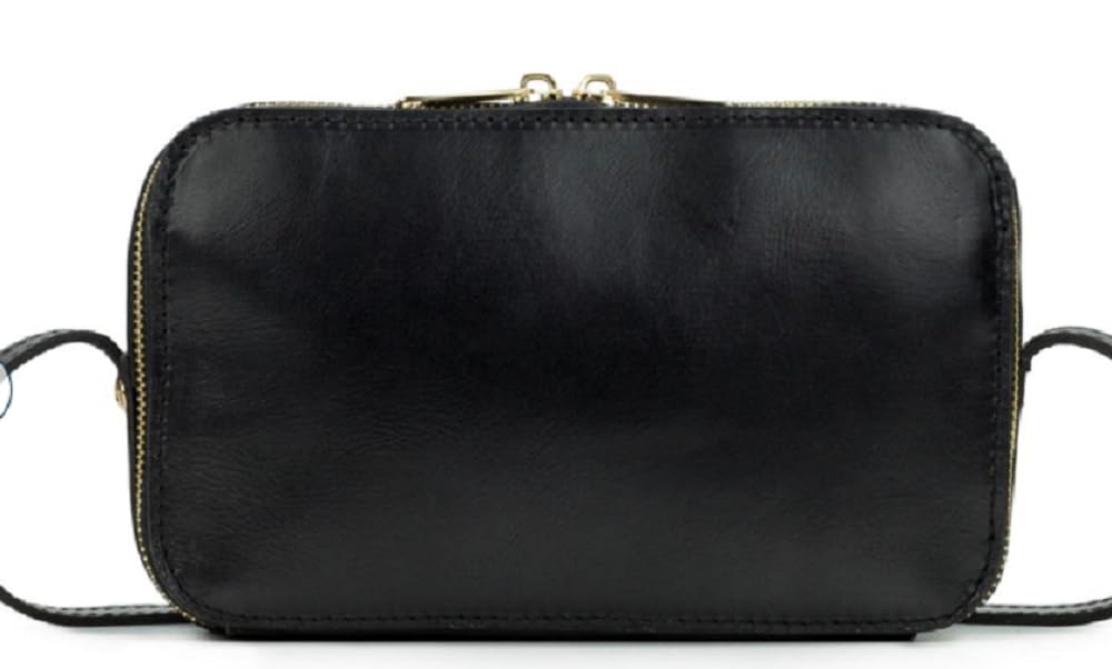 Patricia Nash Alessa Leather Crossbody Bag Black w/Dustbag