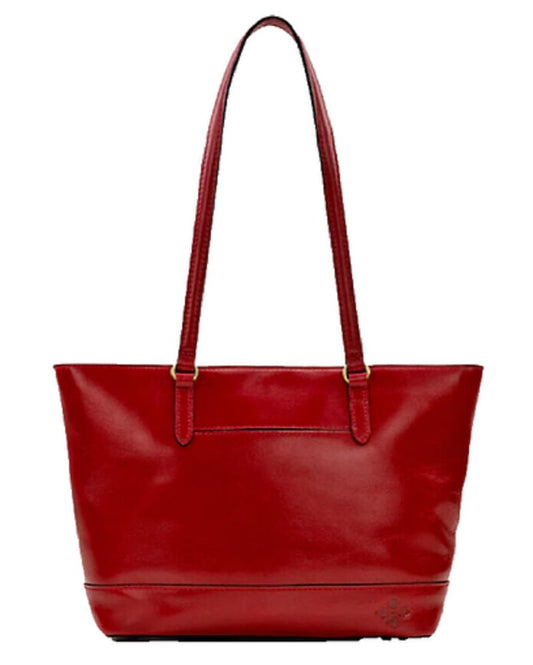 Patricia Nash Verzi Leather Tote Bag Ruby Red