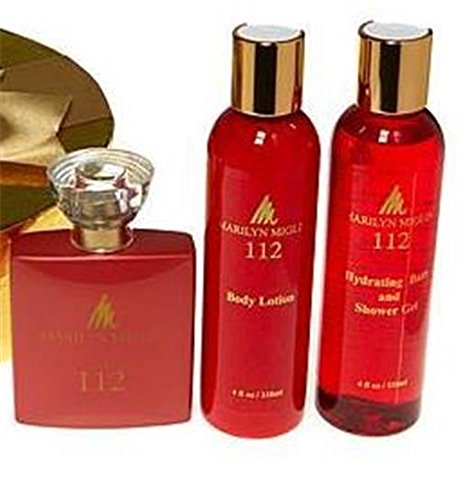 Marilyn Miglin The Seductive 112 Set with Hydrating Bath & Shower Gel Body Lotion Eau De Parfum & Perfume Oil