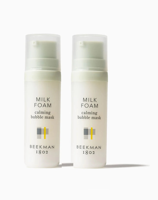 2 Beekman 1802 Milk Foam Calming Bubble Face Mask 0.5 Oz Each Travel Size Sealed