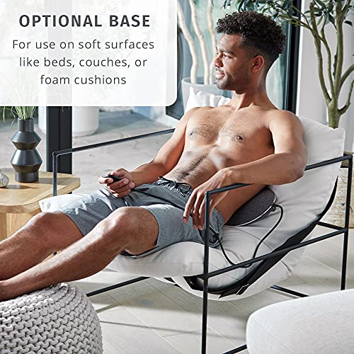 Homedics Lumbar Lift Back Stretcher with Vibration Massage and Soothing Heat, Air Lift Technology, Adjustable Intensity, 2 Auto Programs, Compact and Portable, Increases Flexibility, Relieves Pain
