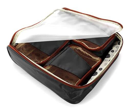 Samantha Brown Slim Line Packing Cubes 4-piece Set - Black
