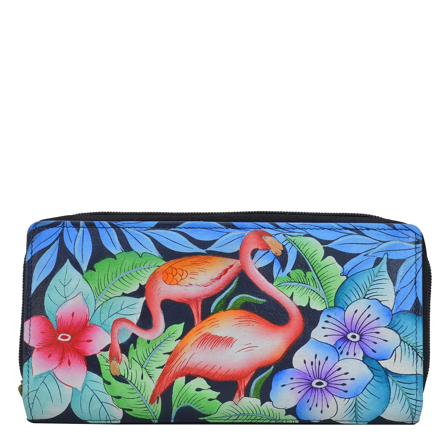 Anna by Anuschka Women's Hand-Painted Genuine Leather Organizer Clutch