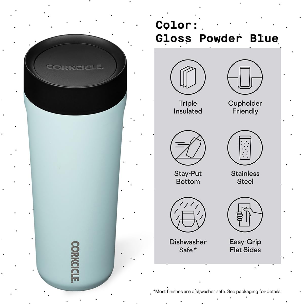 Corkcicle Commuter Cup Travel Mug with 360° Sip Lid