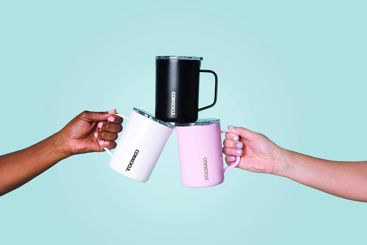 Corkcicle Origins Travel Coffee Mug - Triple Insulated Stainless Steel Cup with Handle for Tea, Hot Chocolate, Coffees, & More - Spill Proof, Reusable, BPA-Free, Dishwasher Safe - 475ml/16oz