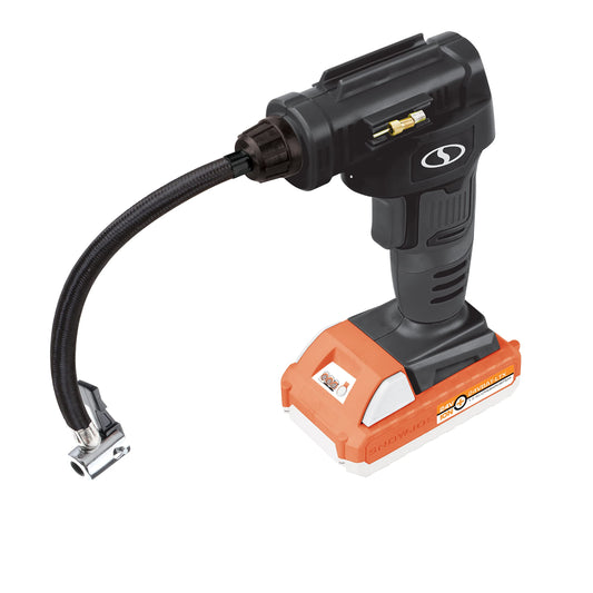 Sun Joe 24V-AJC-LTX-BLK 24-Volt IONMAX Cordless Portable Air Compressor Kit, w/ 1.5-Ah Battery, Charger, Storage Bag, and Nozzle Adapters