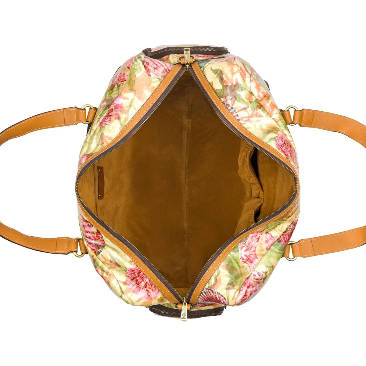 Patricia Nash Mandara Leather Overnight Tote Bag, Zipper Closure, Removable Crossbody Strap, Multiple Pockets, 20.75L x 7W x 11.5H inches