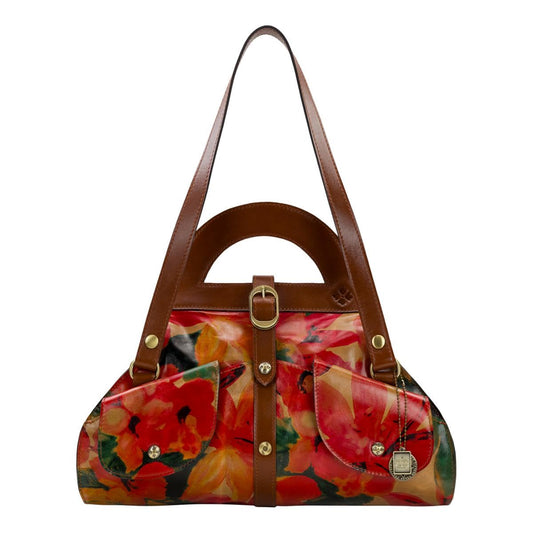 Patricia Nash Milania Convertible Leather Satchel, Spring Multi