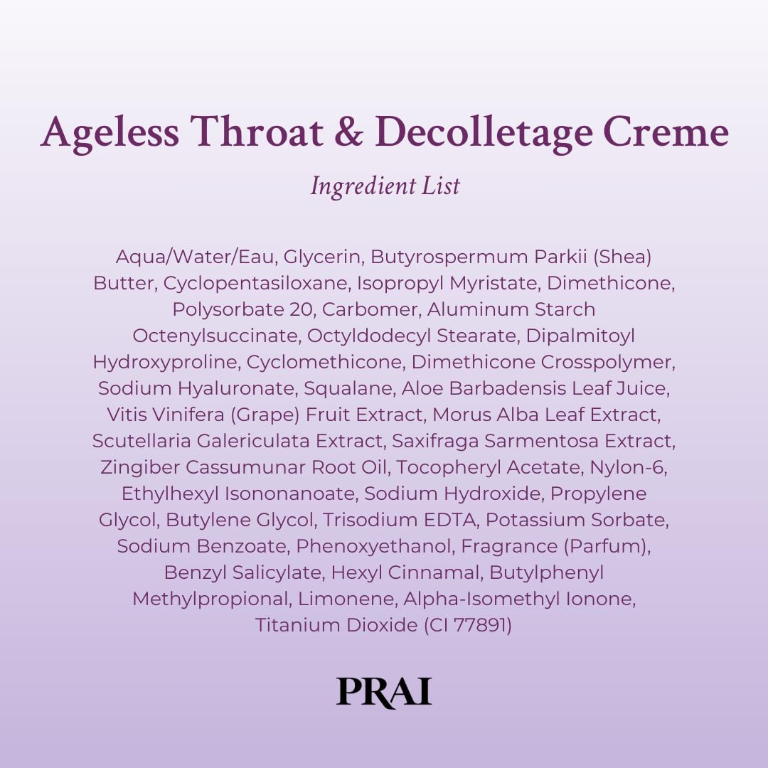 PRAI Beauty Ageless Day & Night Neck Kit | 1 Throat & Decolletage Day Creme and 1 Throat & Decolletage Night Creme | Skin Tightening Cream Set for Instantly Ageless Neck