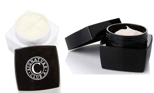 Signature Club A By Adrienne Double Hyaluronic 1000 an Ounce of Gold Volumizing Day Cream with SPF 30+ 1 Oz. & Rapid Transport C Infused Night Creme 1.7oz Bundle Full Sizes