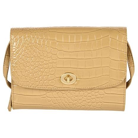 Samantha Brown To-Go Faux Croco Wallet Crossbody