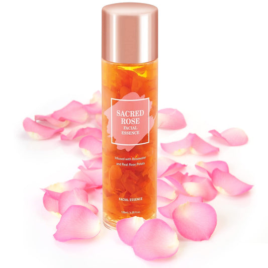 K BEAUTY SACRED ROSE FACIAL ESSENCE Face Brightening Serum Infused with Rose Water and 6 Types of Hyaluronic Acid Serum for Face Provides Intense Hydration for Fresh, Dewy Look