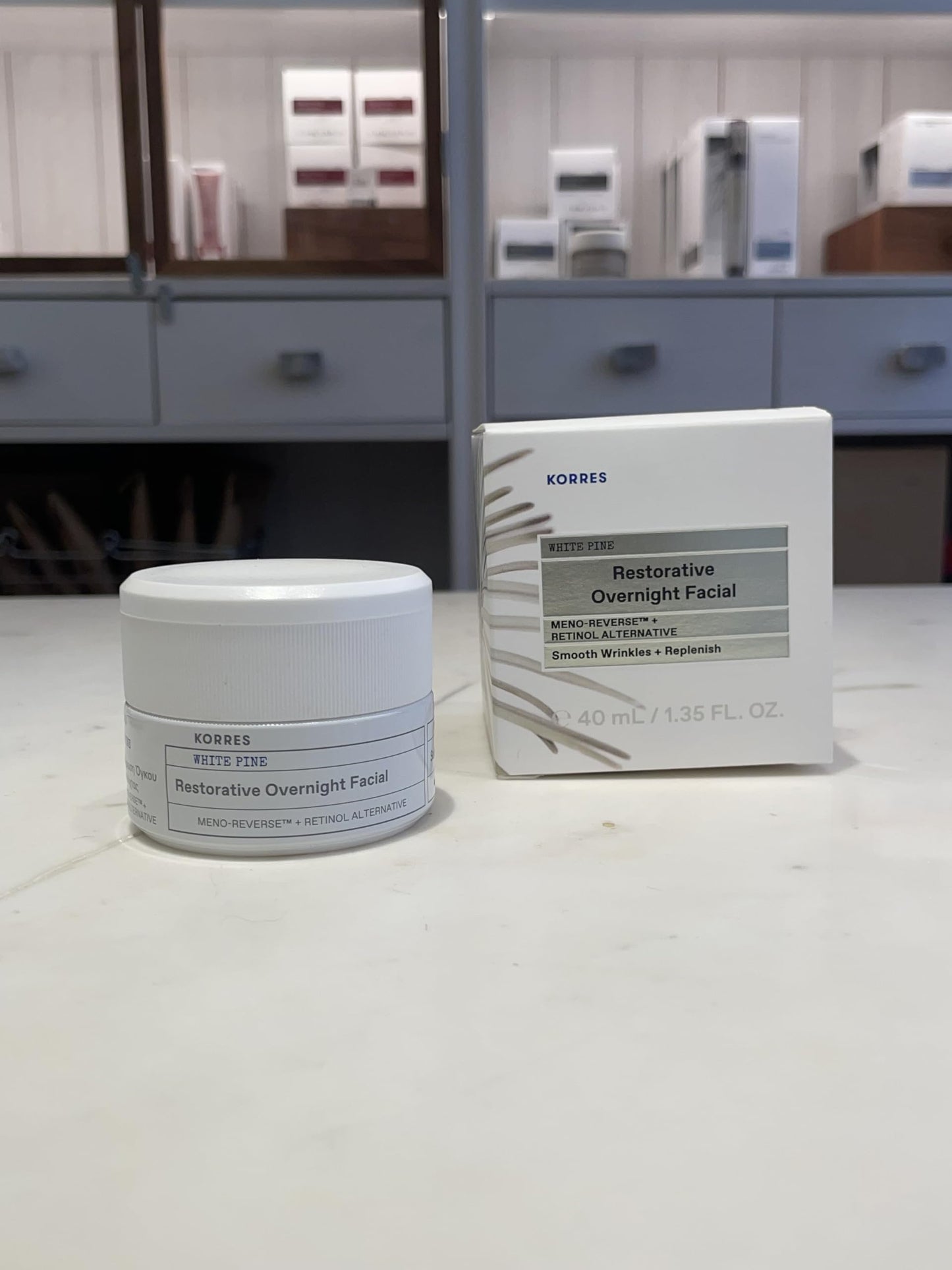 KORRES White Pine Meno-Reverse Restorative Overnight Facial, 1.35 fl. oz.
