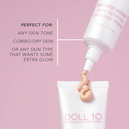 SMOOTH ASSIST™ LUMINOUS PRIMER - Hydrate, Prime, Glow - Doll 10 Beauty