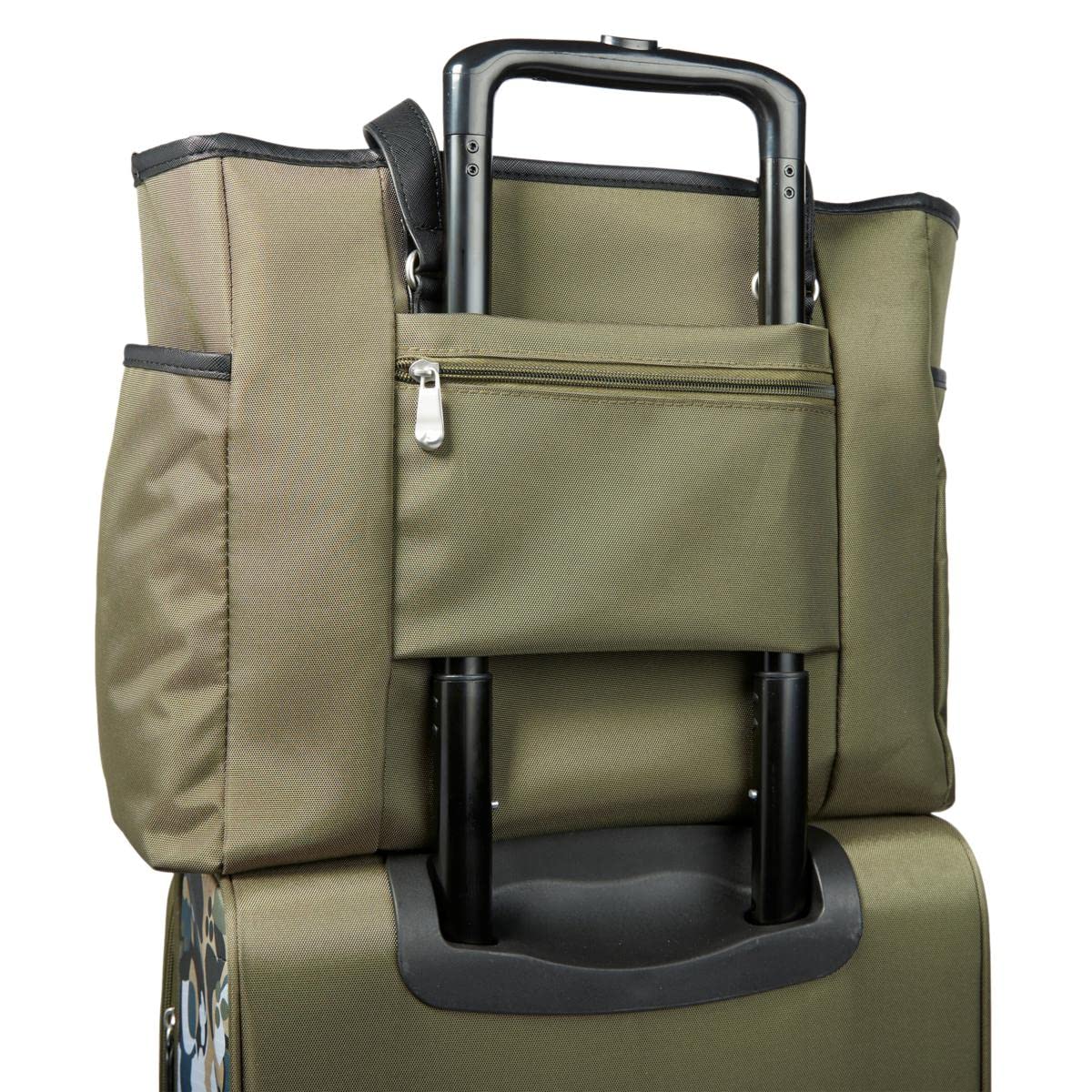 Samantha Brown 22'' Spinner with Satchel 2-Piece Set - Olive Geo Camo (792-020)