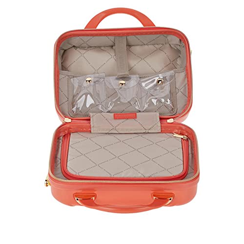 Marcy McKenna 2-in-1 Essential St. Tropez Design Beauty Case - Black/Cream Python, 12 inch L x 6.5 inch W x 9.25 inch H