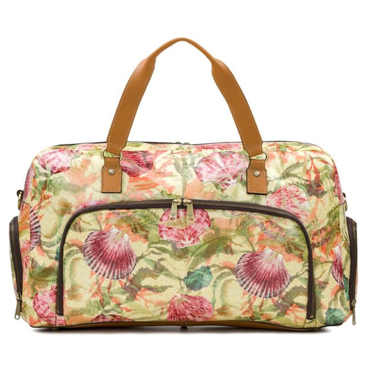 Patricia Nash Mandara Leather Overnight Tote Bag, Zipper Closure, Removable Crossbody Strap, Multiple Pockets, 20.75L x 7W x 11.5H inches