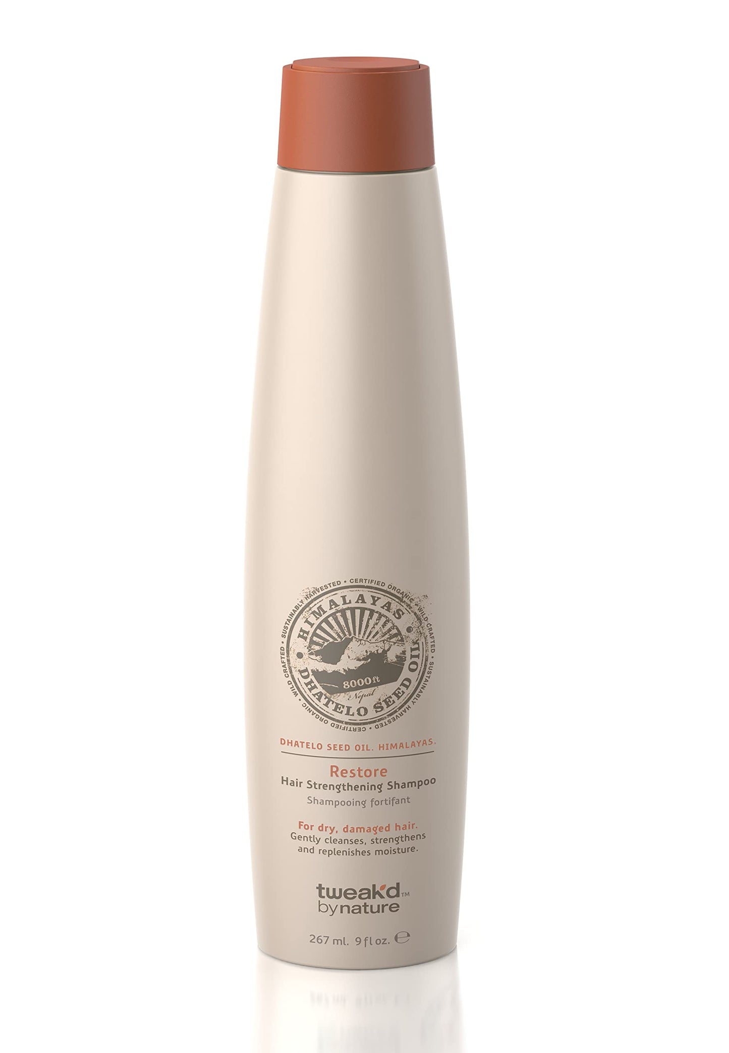 Tweak’d by Nature - Restore Hair Strengthening Shampoo, Ultra-Moisturizing for Dry Damaged Hair, Leaves Hair Shiny and Soft, Cruelty Free