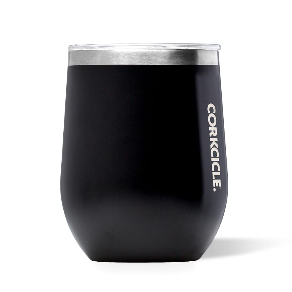 Corkcicle Stemless Insulated Wine Glass Tumbler, 12 oz – Stainless Steel Stemless Wine Glass Keeps Beverages Cold for 6 Hrs, Hot for 3 Hrs