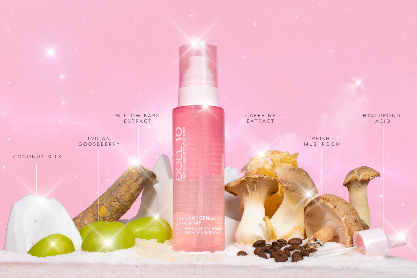 DOLL SKIN GENIUS™ Super Spray Serum with Reishi Mushroom
