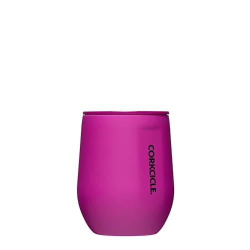 Corkcicle Stemless Insulated Wine Glass Tumbler, 12 oz – Stainless Steel Stemless Wine Glass Keeps Beverages Cold for 6 Hrs, Hot for 3 Hrs