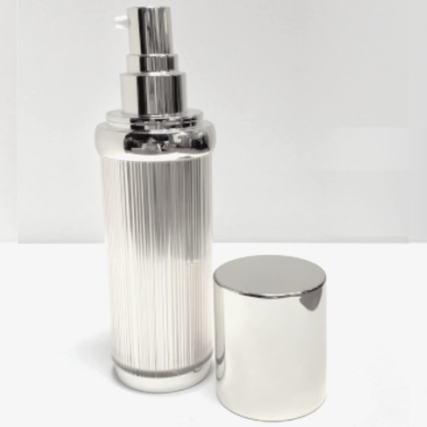 Marcy McKenna Luxury Airless Travel Toiletry Bottle with Clear Vinyl Pouch, Leakproof Airless Technology, TSA Approved, Dispenser Bottle Set of 8