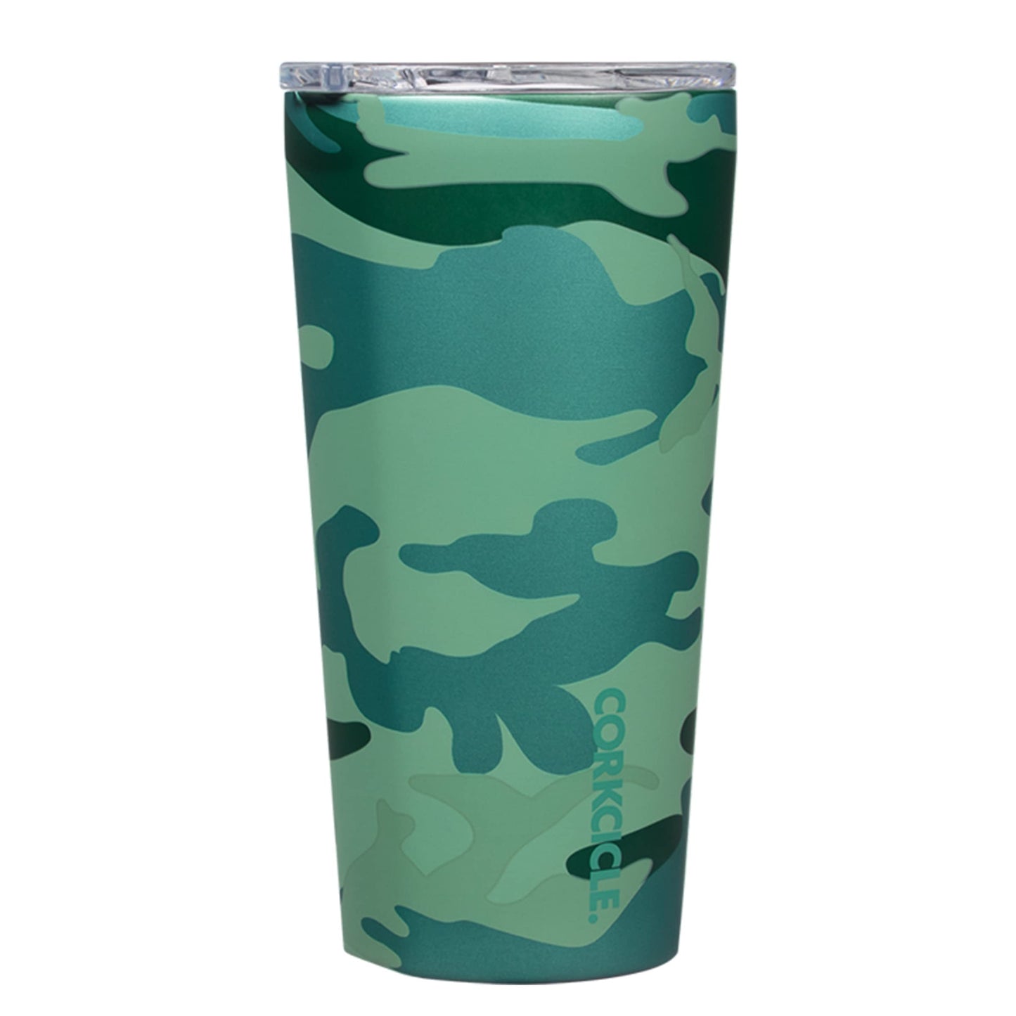 Corkcicle Travel Tumbler, Insulated Water Bottle with Lid, Spill Proof for Wine, Coffee, Tea, and Hot Cocoa, Jade Camo, 16 oz, 1 Count (Pack of 1)