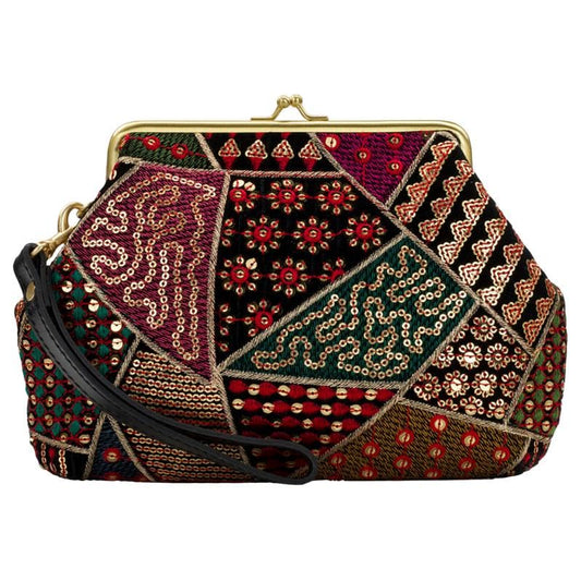 Patricia Nash Velvet Patchwork Savena Wristlet
