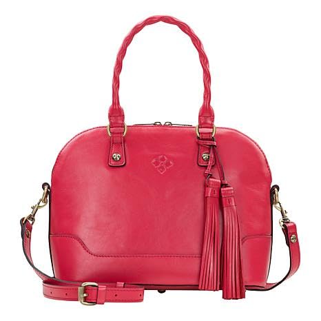 Patricia Nash Chia Leather Dome Satchel, Passion