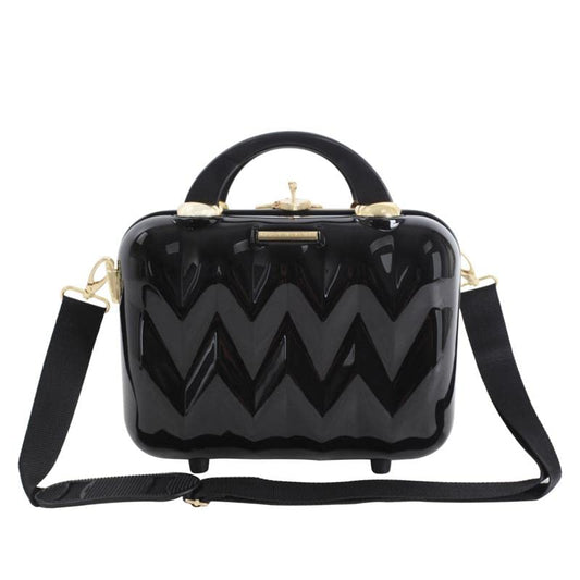 Marcy McKenna 2-in-1 Essential Milan Hardside Beauty Case - Rose Gold Marble, 12''L x 6.5''W x 9.25''H(743-060)