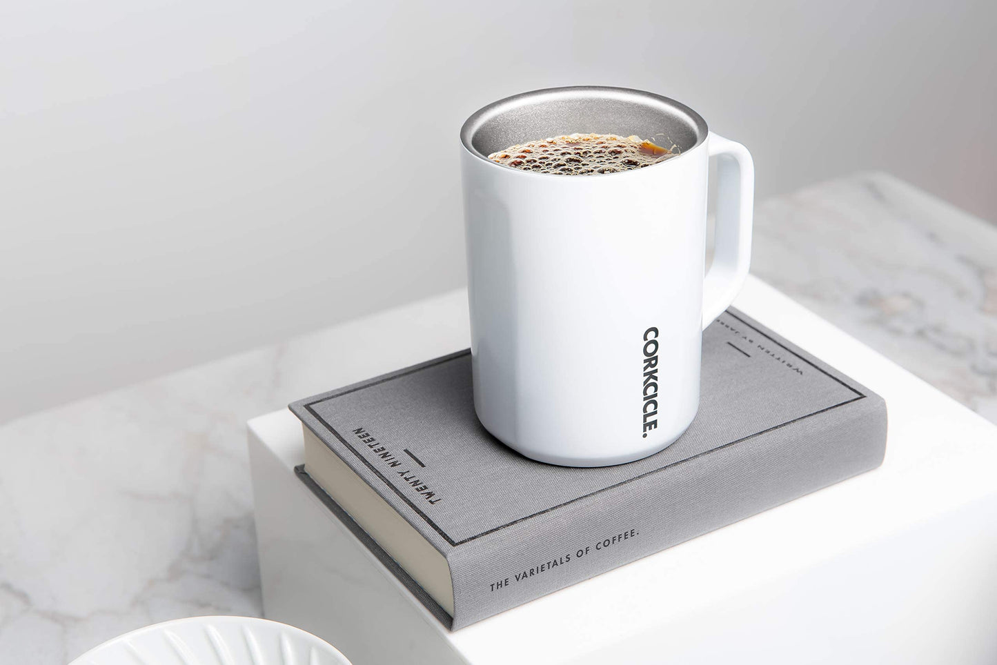 Corkcicle Origins Travel Coffee Mug - Triple Insulated Stainless Steel Cup with Handle for Tea, Hot Chocolate, Coffees, & More - Spill Proof, Reusable, BPA-Free, Dishwasher Safe - 475ml/16oz