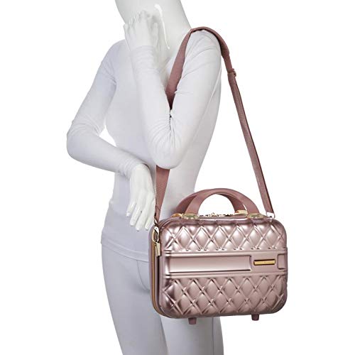 Marcy McKenna 2-in-1 Essentials Beauty Case - Rose Gold, 12L x 6.5W x 9.25H