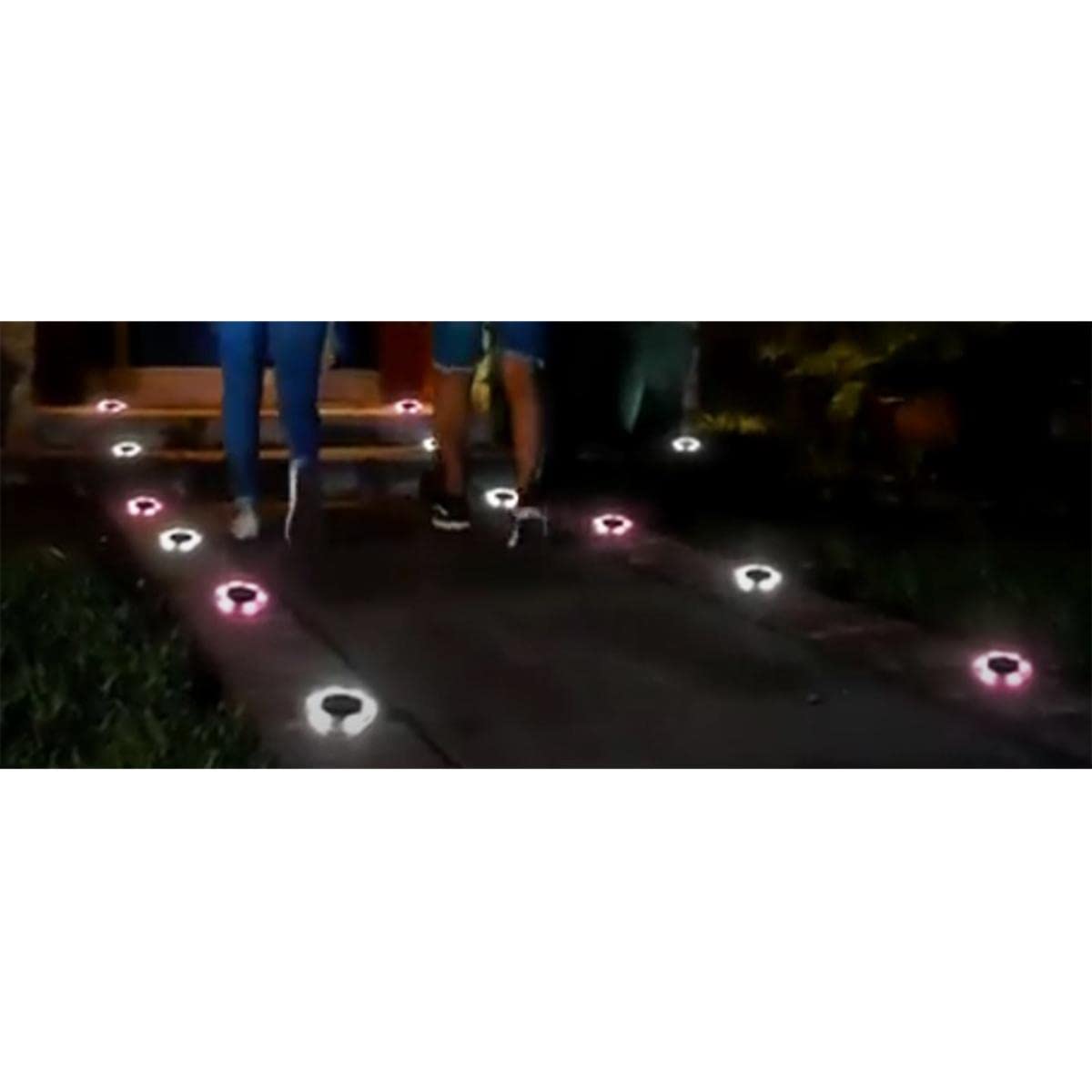 Bell and Howell Mosaic Solar Disk Lights 6-Pack - Tan, 0.83''H x 4.53'' Diameter each (732-725)