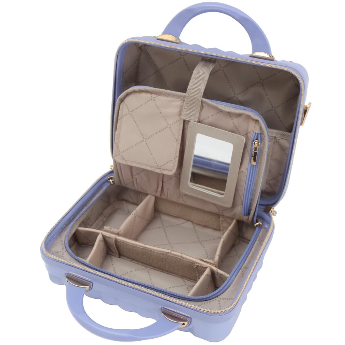 Marcy McKenna Hamptons Collection Hard Side Beauty Cosmetic Case - Red