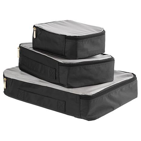 Samantha Brown 3-piece Packing Cubes (Black), S7818-67-3C