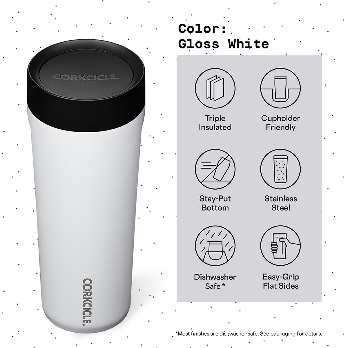 Corkcicle Commuter Cup Travel Mug with 360° Sip Lid