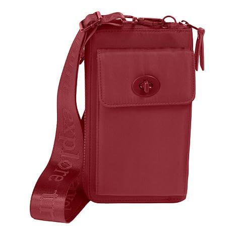Samantha Brown To-Go Phone Crossbody, Solid Burgundy