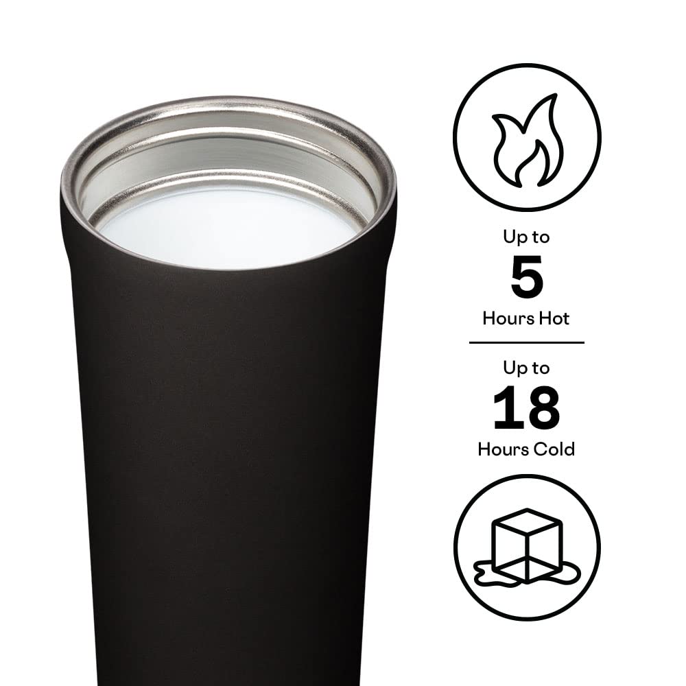 Corkcicle Commuter Cup Insulated Stainless Steel Leak Proof Travel Coffee Mug Keeps Beverages Cold for 9 Hours and Hot for 3 Hours, Nebula, 17 oz