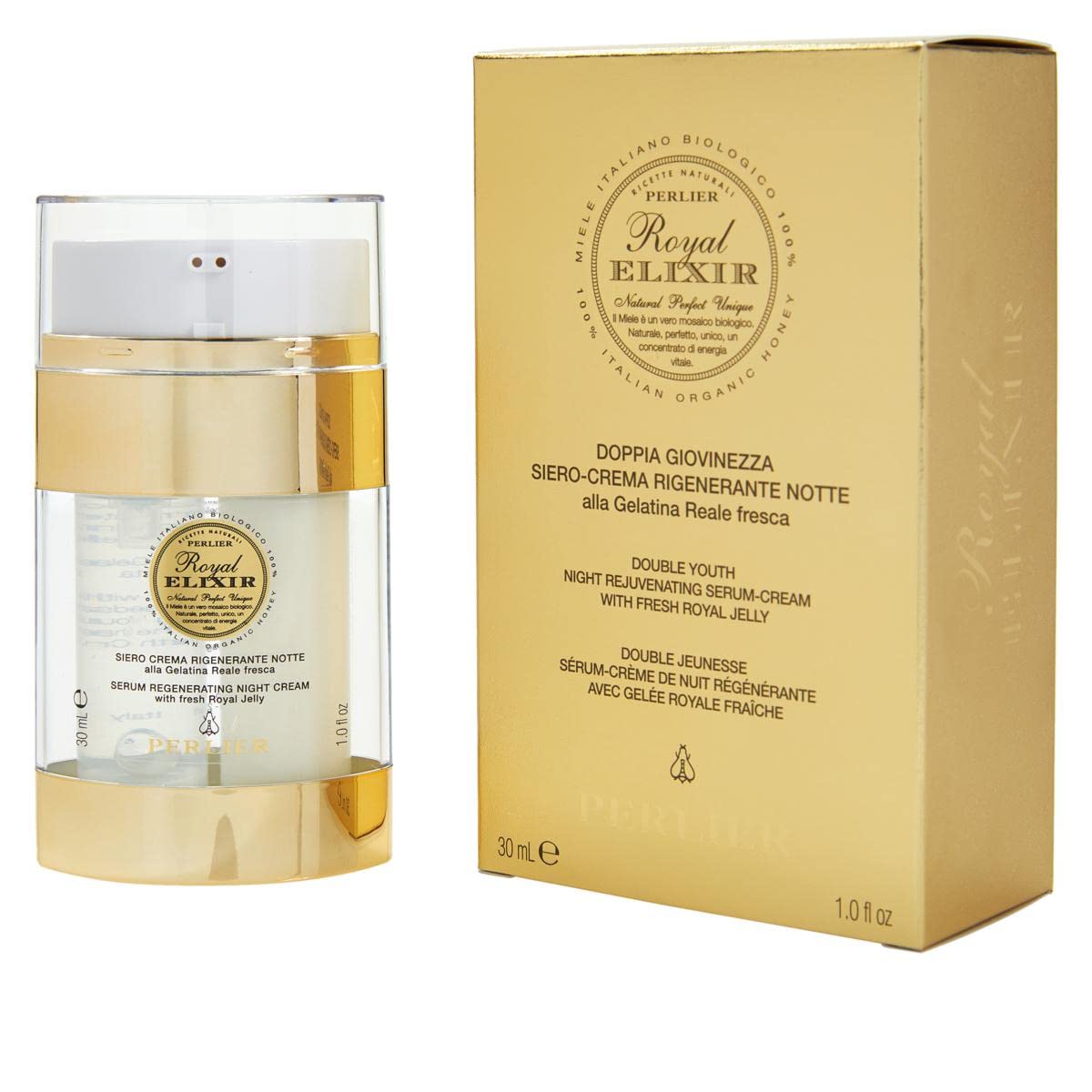 Perlier Royal Elixir Double Youth Night Serum/Cream 1.0 fl oz