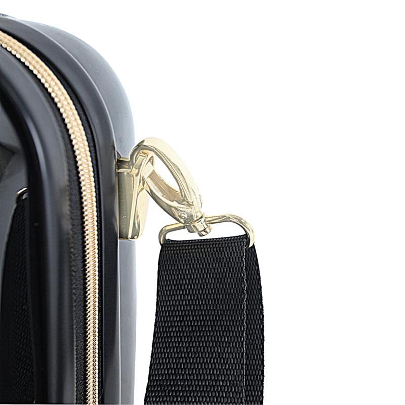 Marcy McKenna 2-in-1 Essential Milan Hardside Beauty Case - Rose Gold Marble, 12''L x 6.5''W x 9.25''H(743-060)