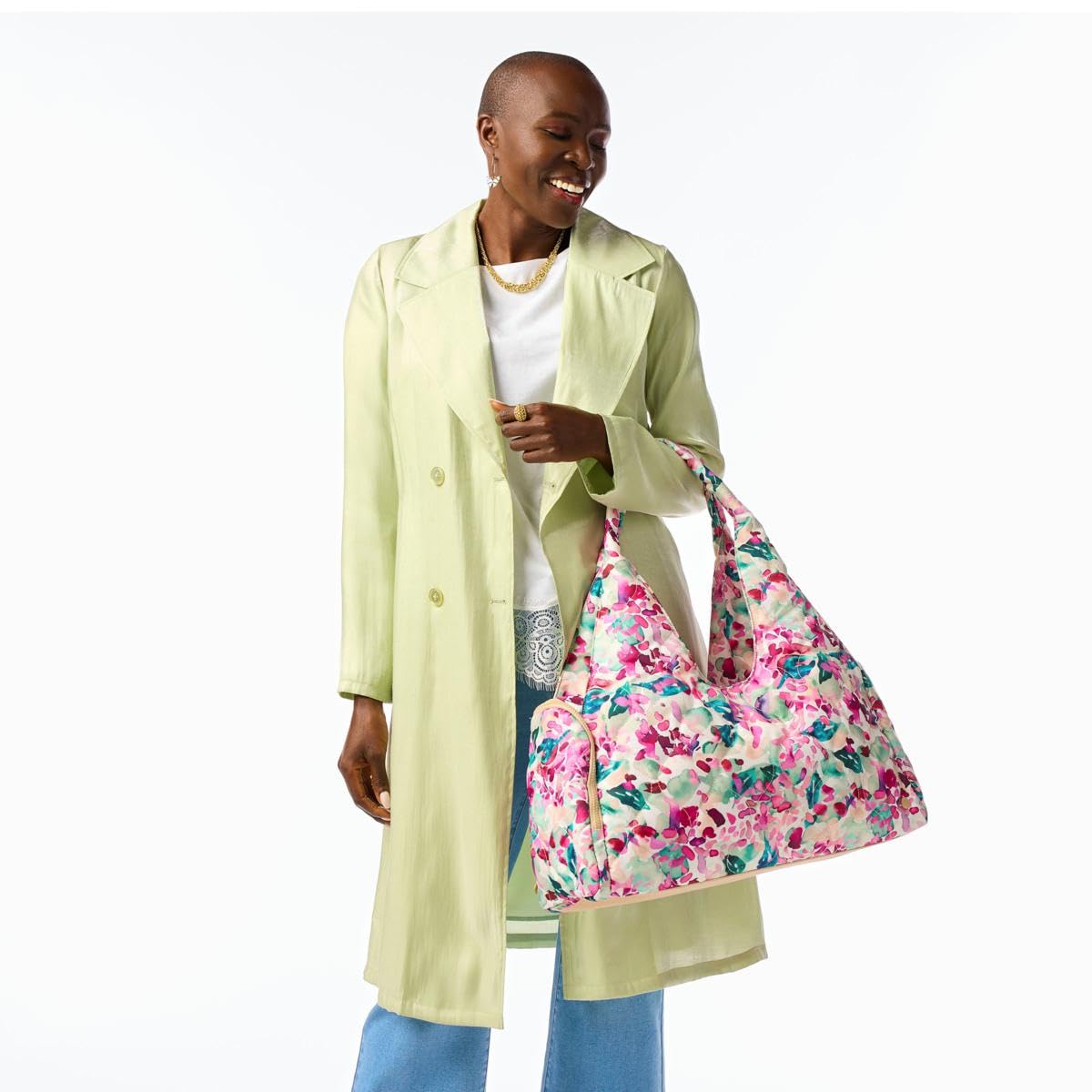 Samantha Brown To-Go Quilted Travel Hobo with Crossbody