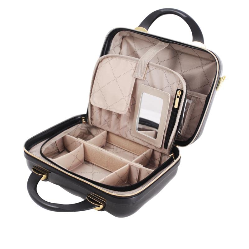 Marcy McKenna 2-in-1 Essential Milan Hardside Beauty Case - Emerald Green, 12''L x 6.5''W x 9.25''H