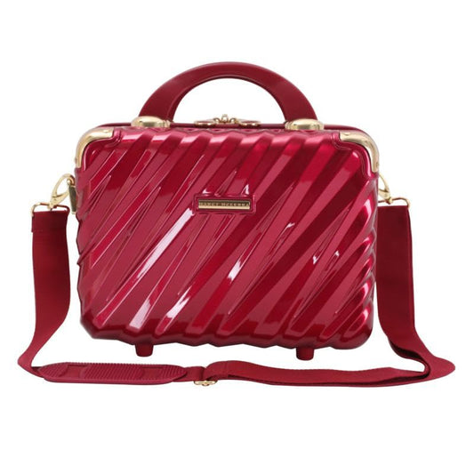 Marcy McKenna Hamptons Collection Hard Side Beauty Cosmetic Case - Red